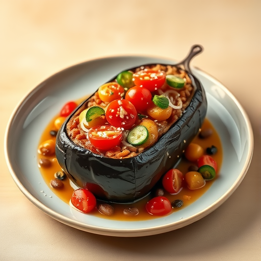 Stuffed Eggplant with Potato